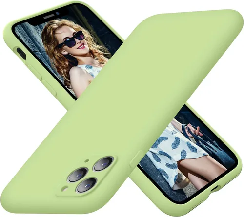 Vista 10 de Cordking Funda de silicona diseñada para iPhone 11 Pro, ultra delgada, a prueba de golpes, con forro de microfibra suave antiarañazos, protección