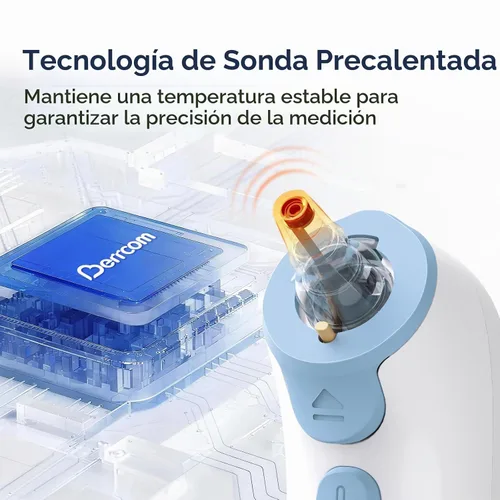 Vista 7 de Berrcom Termómetro digital de oído con punta térmica para todas las edades Azul