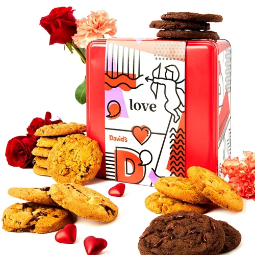 Vista 11 de David's Cookies Cesta de regalo de galletas surtidas gourmet recién