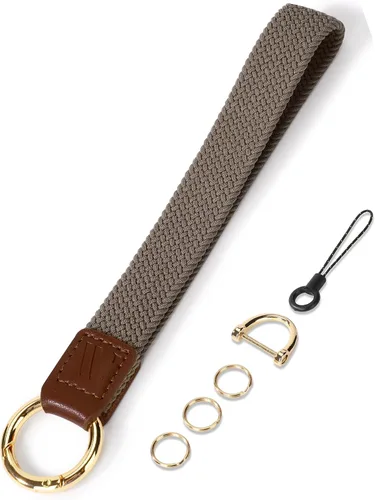 Vista 24 de WEESMILE - Llavero de muñeca elástico, bonitos llaveros de muñeca para mujer Car Keychain for Keys, Elastic Wrist Strap, Breathable Woven