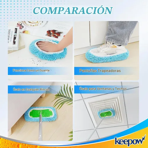 Vista 4 de Recambio de almohadillas húmedas compatible con trapeador Swiffer Sweeper y Paquete de 6