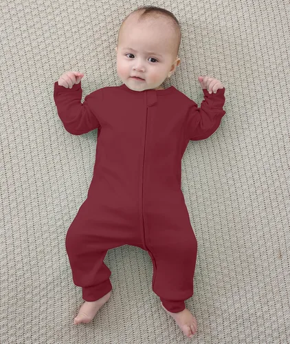 Vista 4 de GUISBY Pijama de rayón para bebé, mameluco de manga larga sin pies, con cremallera de 2 vías