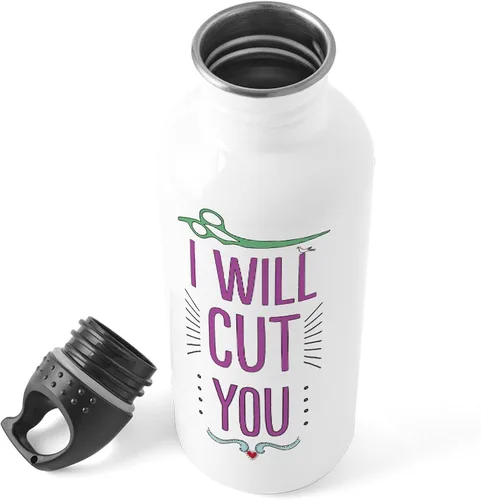 Vista 4 de CafePress I Will Cut You - Botella de agua de acero inoxidable (1 botella de agua de 34 onzas)