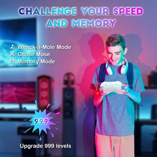 Vista 3 de AOTIBO Manejo de juguetes de juguete rápido, juego de mano intermitente para niños, adolescentes y adultos, juego electrónico de cerebro y memoria