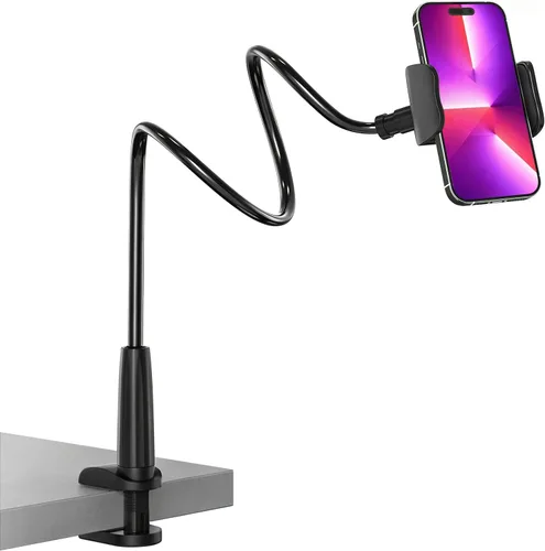Vista 9 de MAGIPEA Soporte de teléfono de cuello de cisne para cama, soporte flexible de teléfono celular de 34 pulgadas para escritorio, soporte de abrazadera