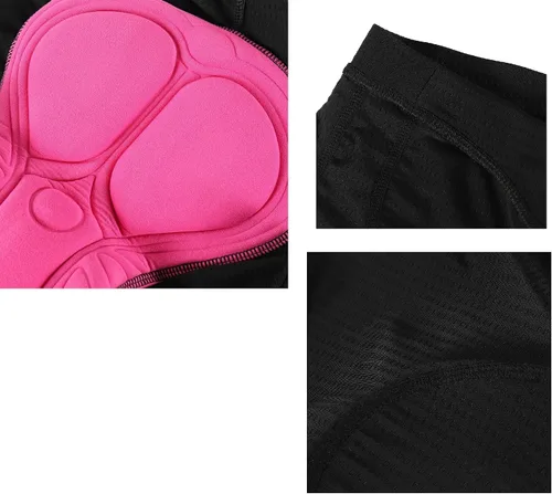 Vista 8 de LIXADA Pantalones cortos de ciclismo para mujer, 3D, acolchados, MTB