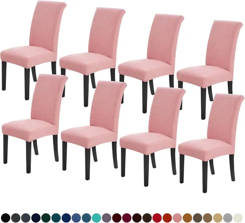 Vista 67 de Joccun - Juego de 2 fundas para sillas de comedor, fundas elásticas para sillas de comedor, fundas de asiento para sillas de comedor, funda de Negro
