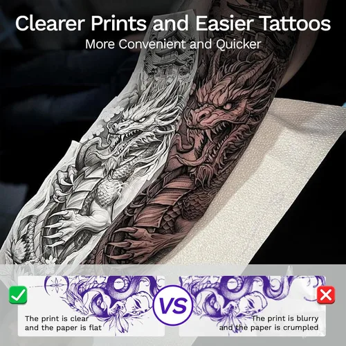 Vista 4 de Máquina impresora de plantillas de tatuajes, impresora Bluetooth inalámbrica térmica portátil mejorada 2026 para artistas de tatuajes