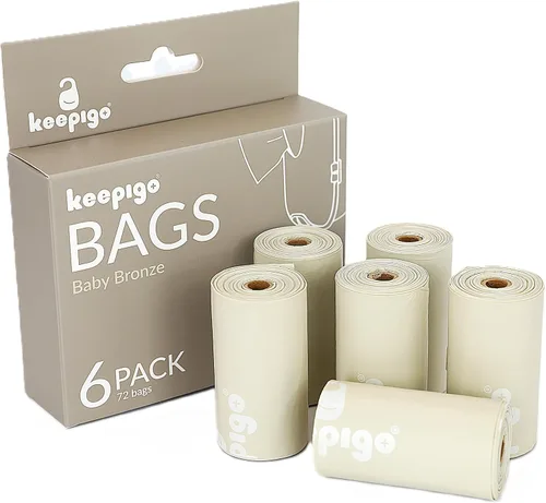 Vista 7 de Bolsas de pañales desechables compostables 6 rollos, 72 bolsas a prueba de fugas, XL biodegradables Bolsas de basura ecológicas para el hogar