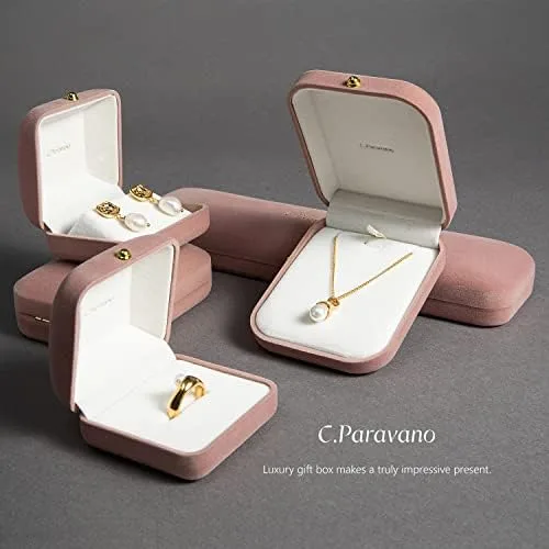 Vista 5 de C.Paravano Aretes de aro de oro de 18 quilates y plata esterlina para mujer
