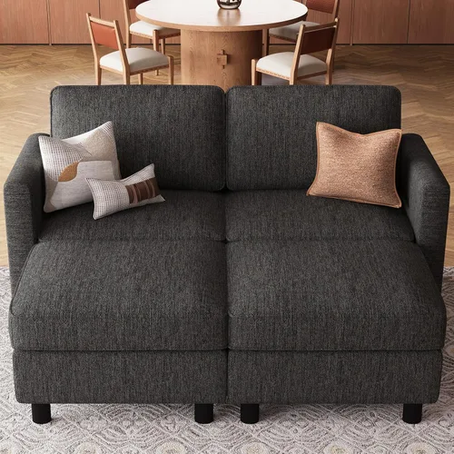 Vista 36 de Belffin - Sofá cama modular de 110.2 pulgadas, 12 asientos, color beige