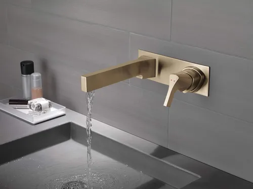 Vista 5 de DELTA FAUCET T574LF-CZWL - Grifo de baño de una sola manija para montaje en pared, bronce champán Champagne bronce