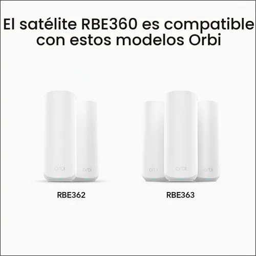 Vista 5 de NETGEAR Orbi 360 Series WiFi 7 Mesh System, satélite adicional