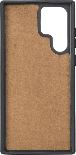Vista 6 de Bayelon Funda tipo cartera compatible con Galaxy S22 Ultra, funda de cuero de grano completo, cartera desmontable para teléfono, funda magnética