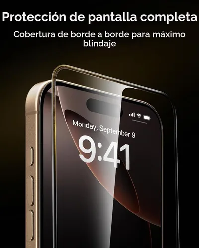 Vista 7 de ESR - Protector de pantalla para iPhone 16 Pro Max, paquete de 3 unidades, Armorite Pro Accessory Glass by Corning™, 10X Impact Absorption