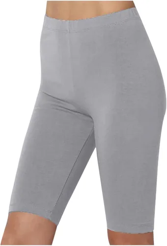 Vista 2 de Leggings capri para mujer, estilo casual, hasta la rodilla, pantalones de yoga de cintura alta, pantalones de yoga suaves y cortos