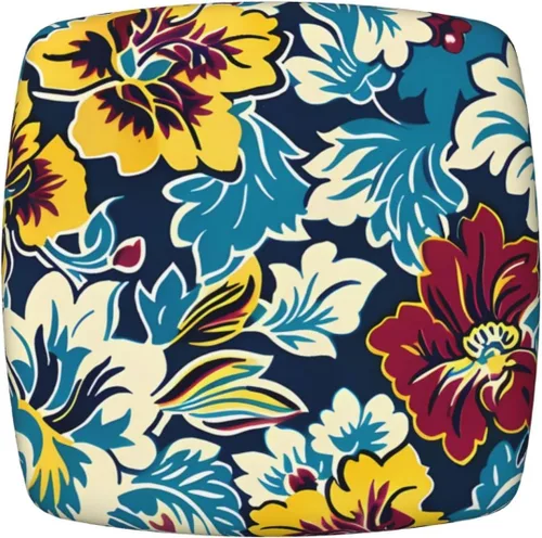 Vista 27 de Fundas de asiento cuadradas para silla de cocina con arces de gato negro de Halloween, 16.9 pulgadas, dos piezas, funda de cojín elástica ajustable