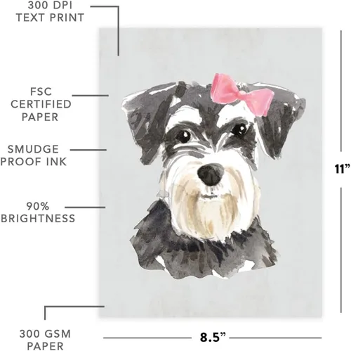 Vista 65 de Andaz Press Póster impreso para pared de perro, 8.5 x 11 pulgadas, Bulldog inglés con gafas negras, 1 paquete, regalo de cumpleaños de Navidad, sin