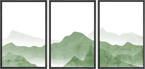 Vista 42 de SIGNWIN Lienzo enmarcado para pared, vista aérea de palmeras tropicales en un cielo azul, fotografía del océano costero, arte moderno, panorámico