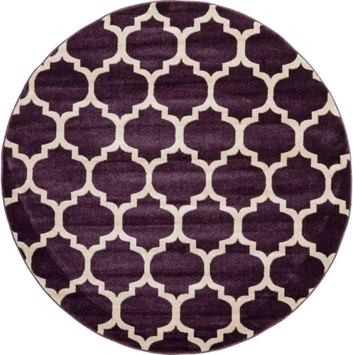 Vista 140 de Unique Loom Trellis Collection - Alfombra de área de Filadelfia, rectangular de 2 pies 2 pulgadas x 3 pies, color morado y marfil