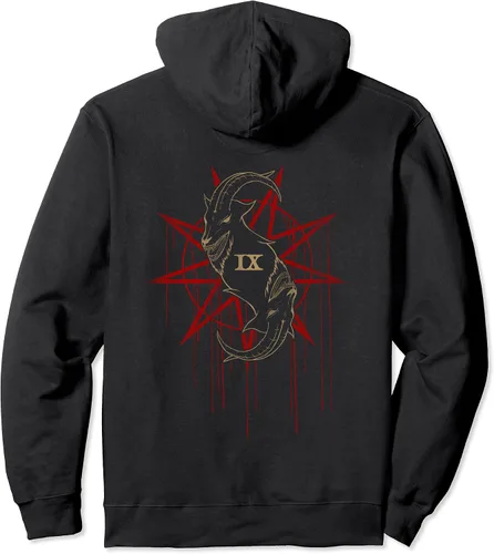 Vista 2 de Slipknot Sudadera con capucha de cabra de Tarot Card Negro S