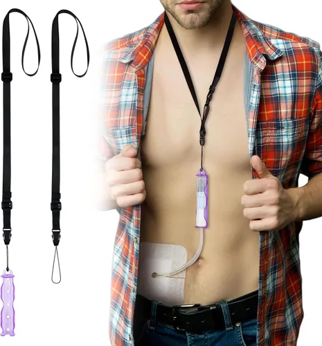 Vista 6 de Soporte de catéter de diálisis peritoneal para Baxter con cordones ajustables para catéter PD y accesorios de diálisis peritoneal para protección