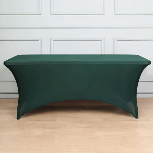 Vista 36 de Efavormart - Mantel rectangular de elastano elástico beige de 4 pies