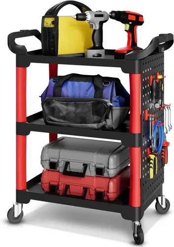 Vista 8 de Auto Dynasty Carrito utilitario plegable de 3 niveles con ruedas