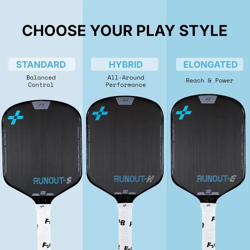 Vista 3 de Serie F+B Sports Runout – Paleta de pickleball profesional, ligera con cara de fibra de carbono T700, agarre y borde de fibra de fusión, núcleo