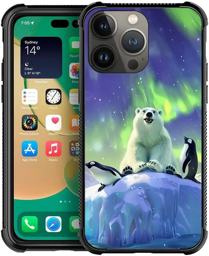 Vista 19 de Funda compatible con iPhone 13 Mini, diseño de elefantes africanos, a prueba de golpes, antiarañazos, carcasa trasera de policarbonato duro