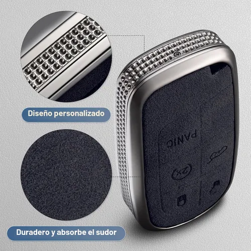 Vista 4 de YO&YOYE Funda para llavero Jeep, protección completa, compatible con llave inteligente Jeep de 3, 4, 5 botones, color negro