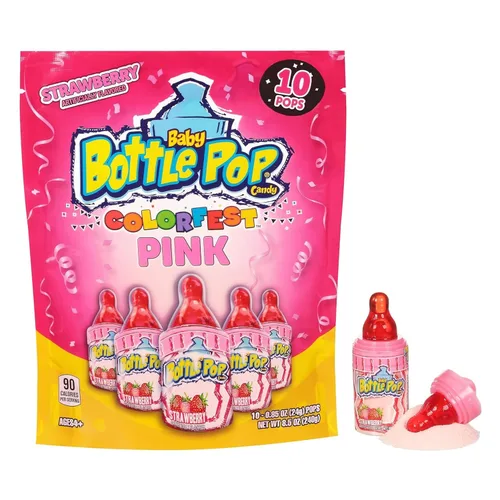 Vista 8 de Baby Bottle Pop - Piruletas con polvo de inmersión en sabores surtidos, 18 piezas, 1.1 onzas