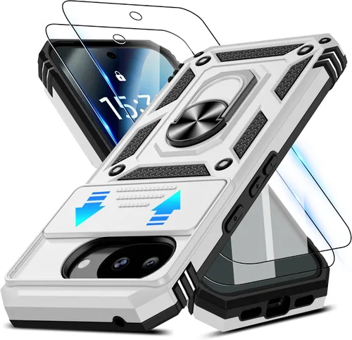 Vista 50 de ATUMP for Google Pixel 10A Case with Camera Lens Cover & HD Screen Protector(2 Pcs), [10FT Military Grade Drop Protection] Magnetic Ring Holder