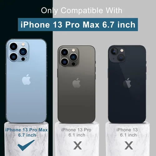Vista 7 de DEENAKIN Funda compatible con iPhone 13 Pro Max con protector de pantalla, silicona suave y sedosa, funda mejorada para cámara, funda protectora