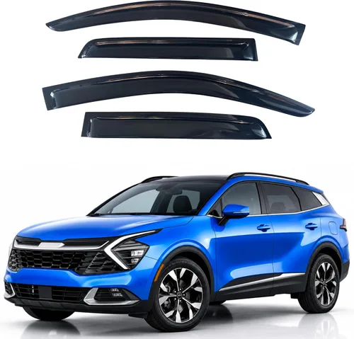 Vista 25 de Visera de ventana IG para Ford Focus Sedán y Hatchback 2012-2018, Protector de ventana lateral para lluvia y viento estilo Mugen, extra duradero