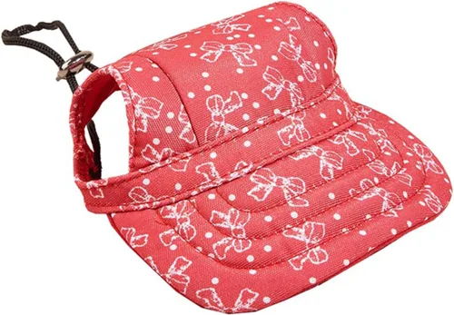 Vista 3 de Sombrero deportivo para perros, sombrero de lona para mascotas, sombrero de tela Oxford de béisbol deportivo con agujeros para las orejas