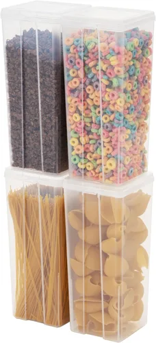 Vista 15 de IRIS USA Recipientes de almacenamiento de alimentos con tapa abatible, 1.3 cuartos de galón, paquete de 10, recipientes de alimentos transparentes