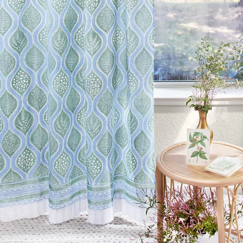 Vista 37 de Panel de cortina transparente blanco y dorado con alzapaños, 100% gasa de algodón, con pestaña superior o bolsillo para barra para decoración
