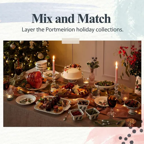 Vista 7 de Portmeirion The Holly and The Ivy Staffordshire - Jarra de 10 onzas, apta para lavavajillas y microondas, jarra decorativa de leche o crema navideña