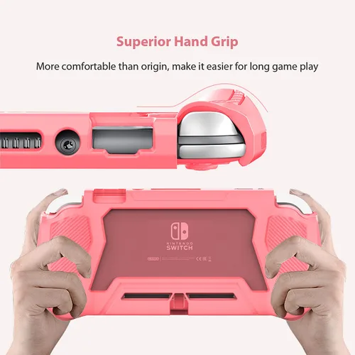 Vista 4 de Switch Lite - Funda protectora para Nintendo Switch Lite, compatible con Nintendo Switch Lite, protector de pantalla, funda de agarre de mano