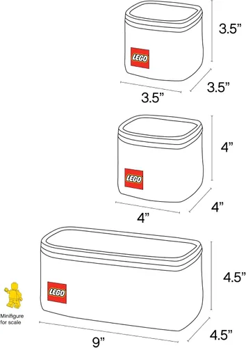 Vista 4 de LEGO 3 - Cubos organizadores para piezas de Lego, Multicolor), CAC0099-959