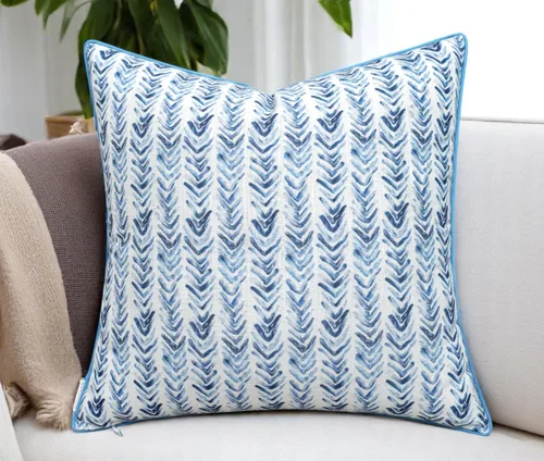 Vista 7 de Booti - Funda de almohada decorativa cuadrada decorativa con estampado, decoración del hogar para sofá, silla, 20 x 20 pulgadas, azul Booti-azul