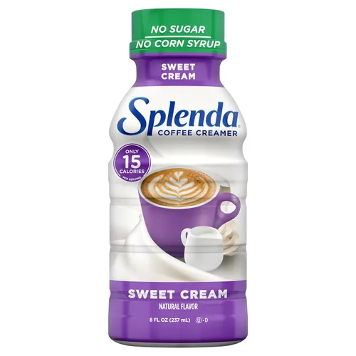 Vista 16 de SPLENDA Crema de café de vainilla francesa baja en calorías, sin azúcar, botella de 8 onzas líquidas