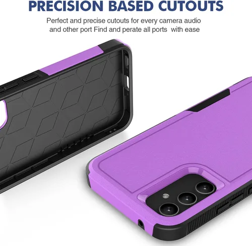 Vista 119 de Jeylly Compatible con Samsung Galaxy A22 5G Funda, Funda Samsung A22 5G con 2pcs protectores de pantalla de vidrio templado