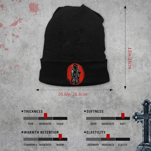 Vista 2 de Negi Beanie Hats for Men, Balck Beanie Warm Knitted Slouchy Mens Winter Hat Mens Beanie