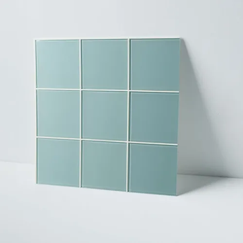 Vista 9 de Azulejo de vidrio negro para despegar y pegar, 12 x 12 pulgadas cuadrado de vidrio de mosaico para pared de cocina y baño (5 hojas, 5 pies cuadrados)