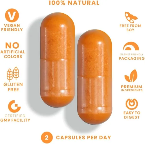 Vista 6 de FeelGood Superfoods - Cápsulas de curcumina de cúrcuma - Ultra alta absorción - 60ct - 1000mg por porción