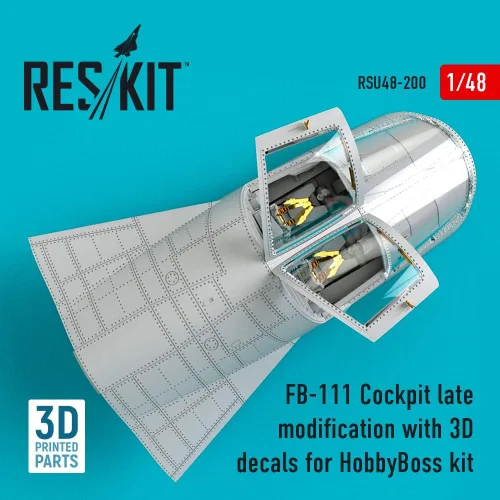 Vista 2 de Reskit RSU48-0200 1/48 FB-111 - Calcomanías 3D de modificación tardía para cabina