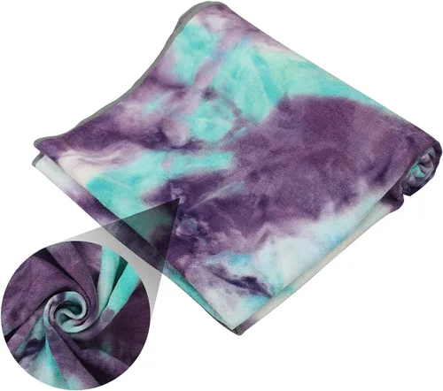 Vista 4 de Toallas de yoga, toalla de yoga antideslizante con textura de gofre antideslizante, manta de yoga de microfibra 100% absorbente, sin olor
