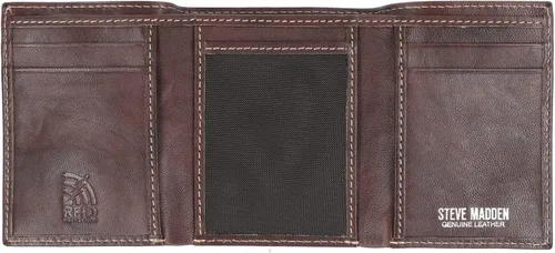 Vista 2 de Steve Madden Men's RFID Trifold Wallet with Id Window